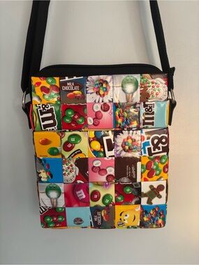 M&M'S Patchwork Candy Print Crossbody - Yellow, Red, Green, Blue, Pink